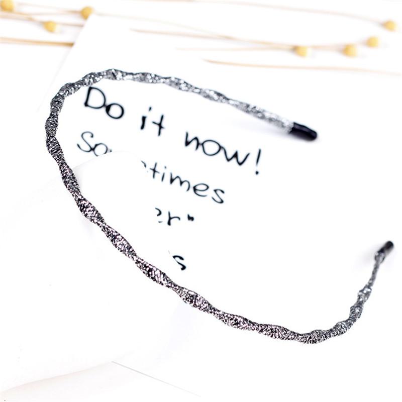 Women Classic Black Brown Plastic Headbands Thin Plain Matt Bright Color Hairbands Non-slip Hair Hoop For Daily Wear