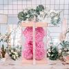 Enhong Rose Bear, Never Withers, Stuffed Toy, Interior Decoration, Birthday, Valentine's Day, Christmas, New Year Present (With Box (Pink))