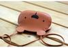 Korean-Style Cartoon Animal PU Crossbody Bag - Cute, Versatile Children's Travel Shoulder Bag