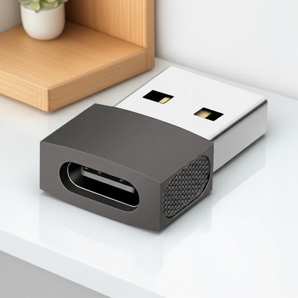 USB Type C Adapter 6A USB 2.0 Type A Male To Type C Female Converter for Charging and Data Transfer