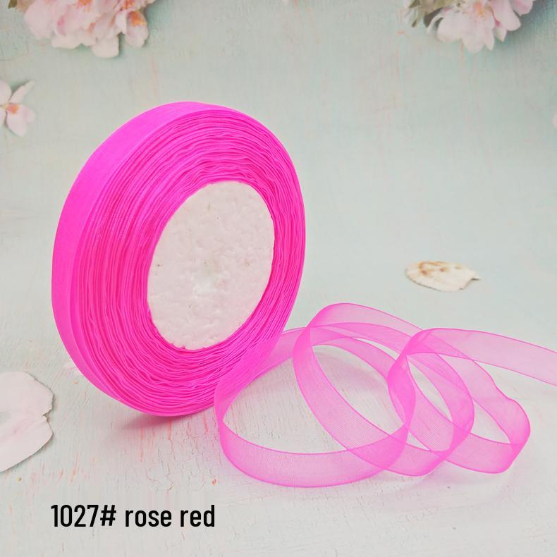 Cinta de Hilo de Nieve Transparente de 1,2 cm para Manualidades: Ganchillo, Accesorios para el Cabello, Lazos, Regalos, Empaque para Pasteles y Cajas, Cinta de Seda