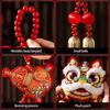 Year of Horse Festival Decoration Velvety Cotton Fabric Chinese New Year Ornaments for Entrydoor Wall Home Decoration