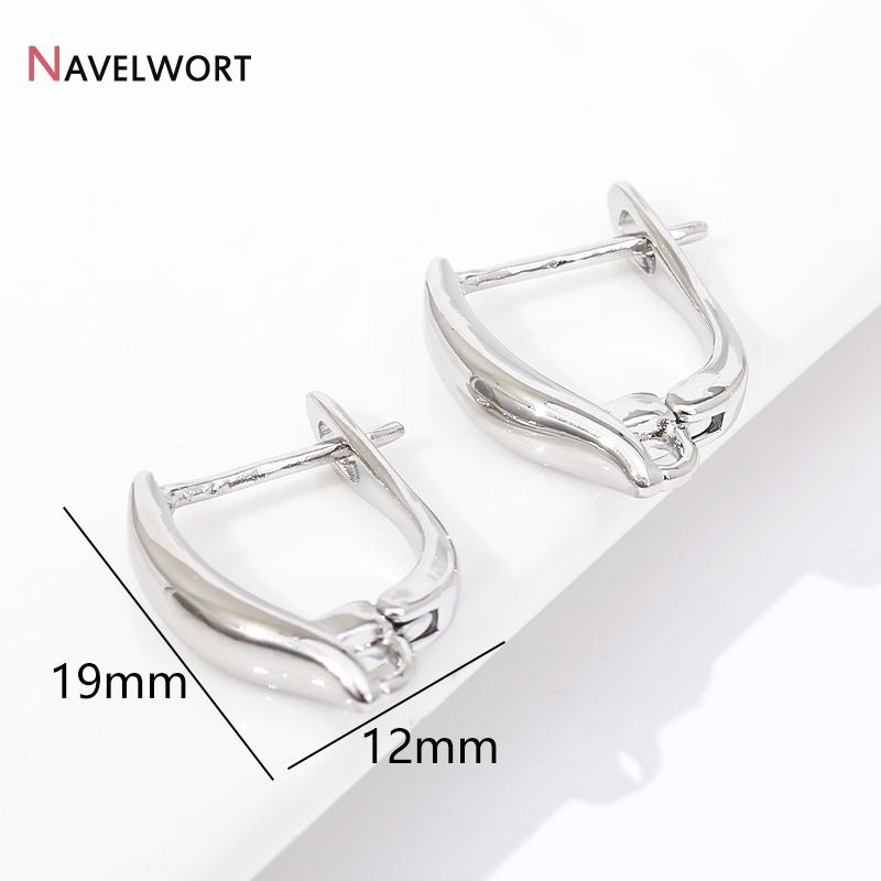18K Gold Plated Brass Metal Earwires Basic Fasteners,Earring Fixtures,Inlaid Zircon Earring Hooks,Earring Making Supplies