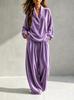 1116 European and American women's clothing autumn and winter new casual fashion velvet long-sleeved trousers lapel suit