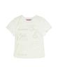 Gillaakaibeu Layered Doodle Sheer Crop T-Shirts_Ivory