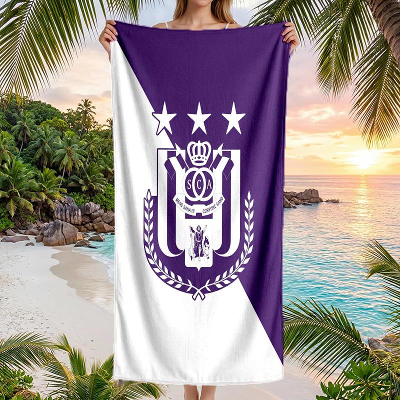 Anderlecht FC Druck Schnelltrocknendes Strandtuch Mikrofaser Saugfähig Tragbares Reise-Schwimmtuch