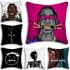 Fashion Singer T-Travis Scotts Pillow Covers Cartoon Sofa Decorative Home Double-sided Printing Short Plush Cute Cushion Cover