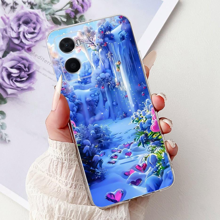 For Oppo A76 4G Case CPH2375 Colorful Painted Cover Soft Silicone Phone Case For Oppo A96 4G CPH2333 A 76 OppoA76 OppoA96 Fundas