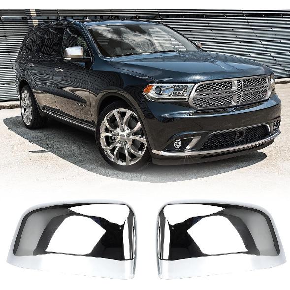 Glossy Black Direct Replacement Mirror Cover for 2011- Jeep Grand Cherokee and 2011-2025 Dodge Durango, Directly Replace Style, Not Sticker Style