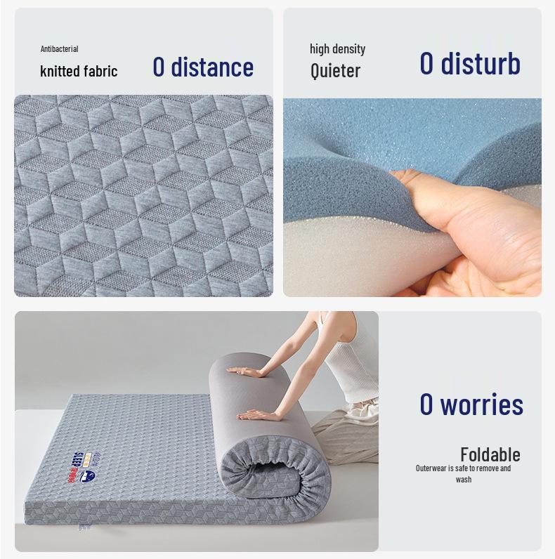 Washable Memory Foam Mattress Topper - 1.5m×2m Soft Tatami Mat for Dorm Rooms and Bedrooms