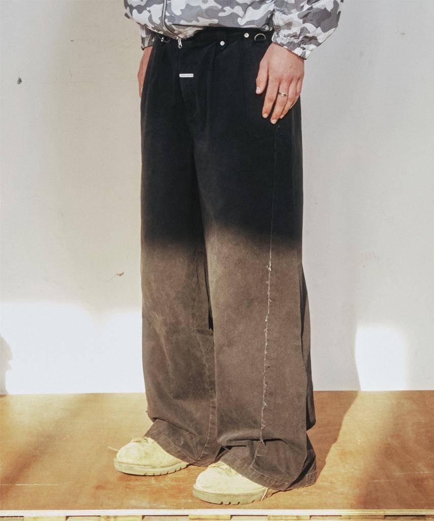 THEVINYLHOUSE Sag Wide Belted Pants Black