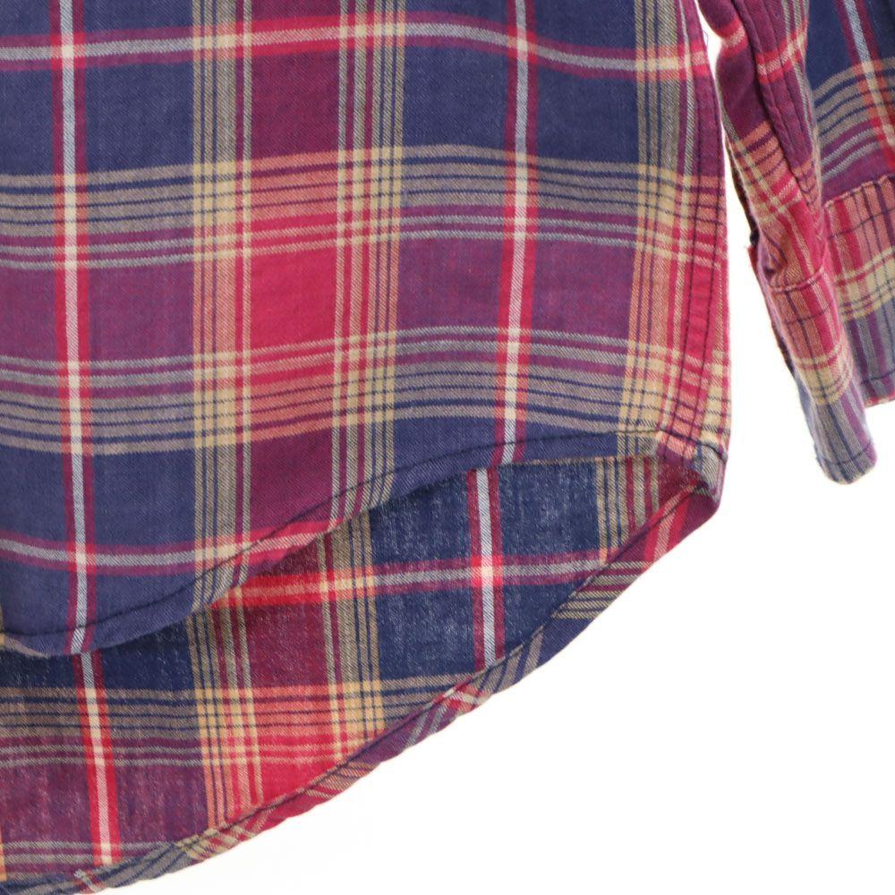 RRL 90s Old Red 3 Star Initial Tag Long Sleeve Check Shirt Men's Used