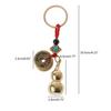 Exquisite Wu Lou Keyring Lucky Gourd Keychain with Feng Shui Coin Car for Key Ri