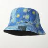 Van Gogh Style Small Bucket Hat with Oil Painting Maple Leaf Design, New Spring/summer Sun Protection Hat for Men and Women