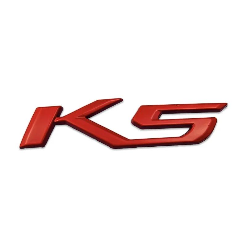 AABJB1 Metal Car Fender Side Sticker Tail Trunk Badge Decals for KIA K5 Emblem Auto Exterior Decoration