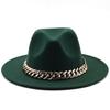 Hat For Women Autumn Winter New Party Jazz Fedora Hats With Fashion Luxury Oversized Chain Accessory Bag Two-piece Set