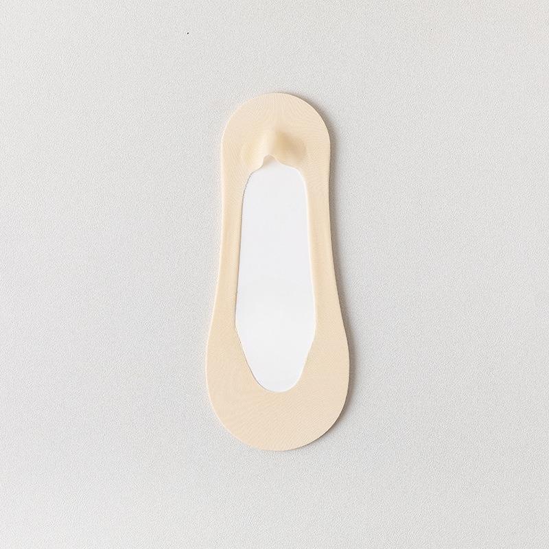 

Женские летние тонкие нескользящие невидимые носки-лодочки с низким вырезом, дышащие из ледяного шелка 1 pair телесный