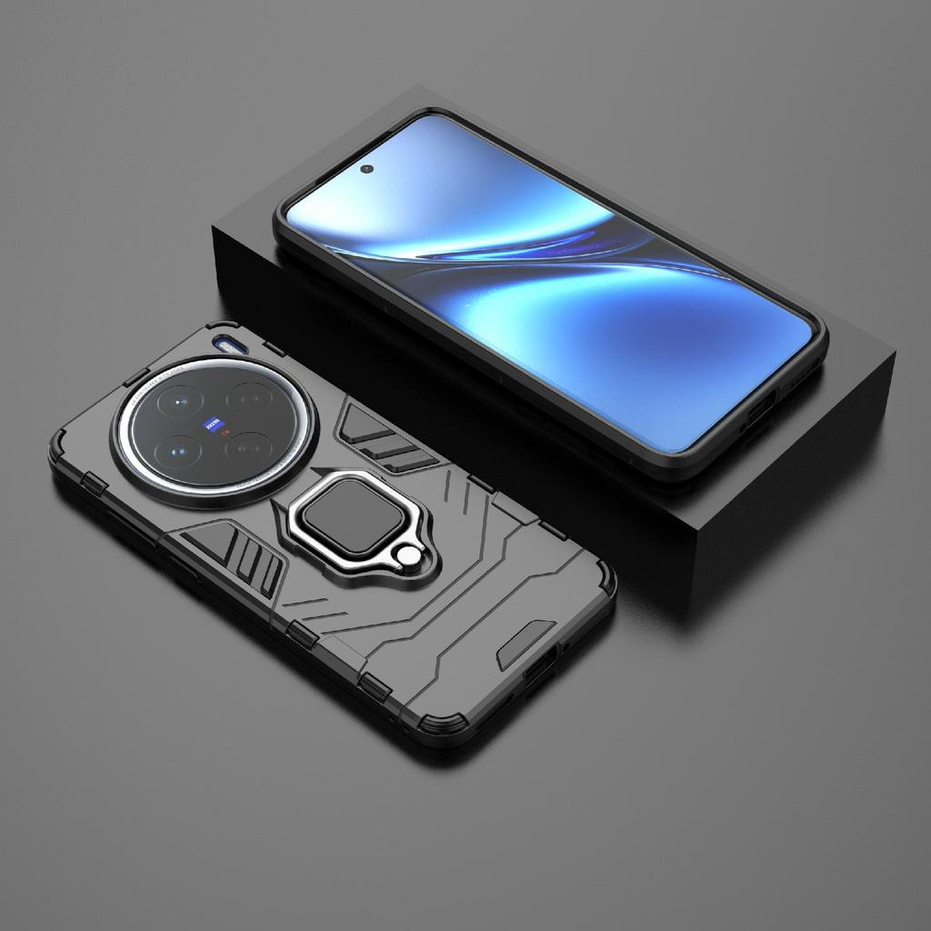 For Vivo X200 5G Case PC+TPU Protective Phone Cover with Ring Kickstand