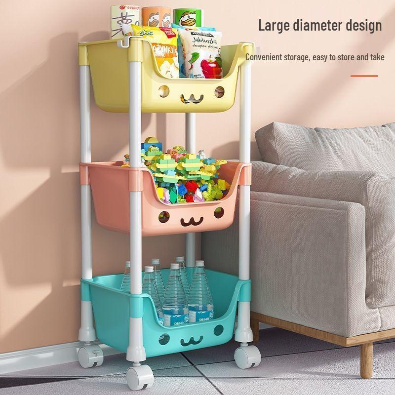 Multi-layer Children's Storage Rack for Snacks, Toys & More - Compact Organizer for Baby's Living Room