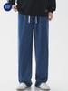 Muxiu Men's Autumn/Winter Loose Straight-Leg Elastic Waist Jeans
