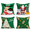 Christmas Elk And Snowman Decorative Cushions Pillowcase Polyester Cushion Cover Throw Pillow Sofa Decoration Pillowcover