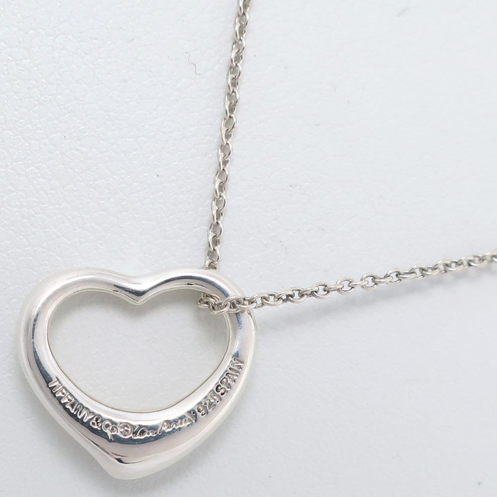 TIFFANY&Co. Open Heart Necklace Elsa Peretti Silver925 Heart 2.7g Women Used