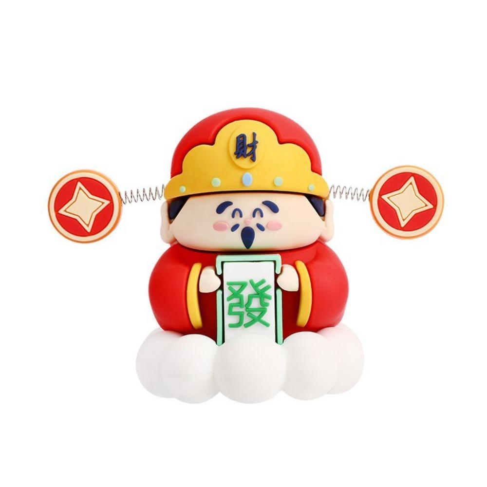 Creative God of Wealth Decoration Cartoon Car Ornaments Mini God of Wealth Mascot  Home