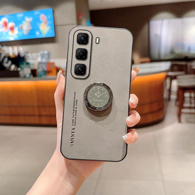 

Для Infinix Hot 50 4G овчина кожа магнитный держатель кольцо подставка чехол для телефона для Infinix Hot 50 5G матовый защитный чехол для объектива Infinix Hot 50 4G серый