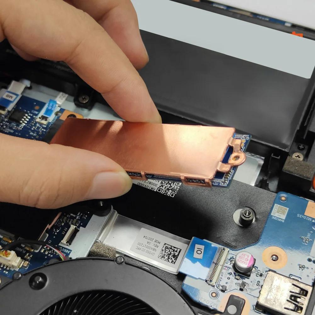 Kupfer M.2 SSD Kühlkörper Radiator mit Silikon-Wärmeleitpad M.2 SSD Festplattenkühlung Kühlkörper Für NVME M2 NGFF 2280 PCIe SSD