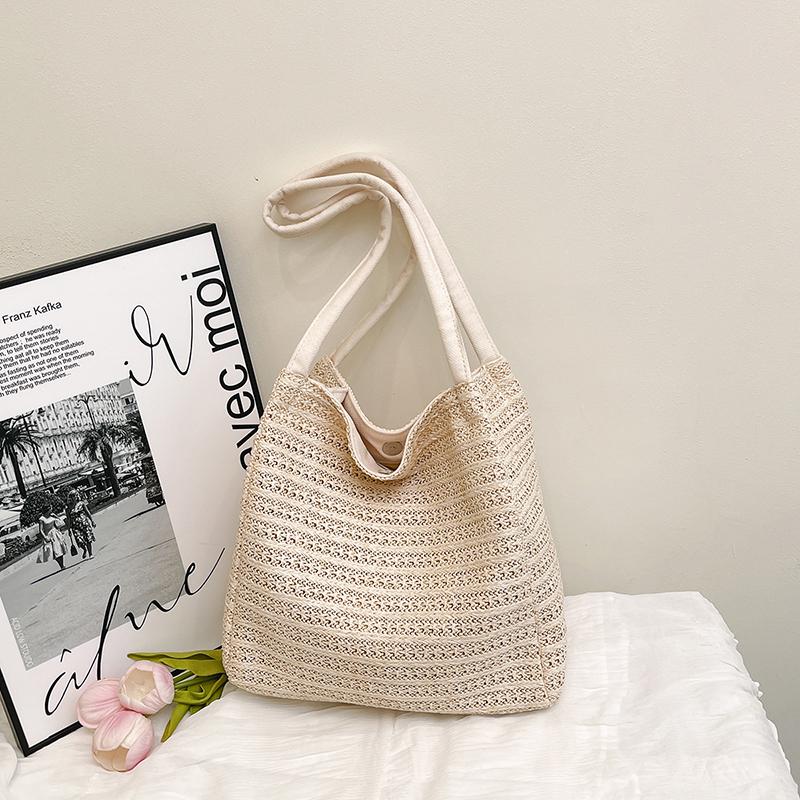 Strohtasche Schultertasche Damen Tragetasche