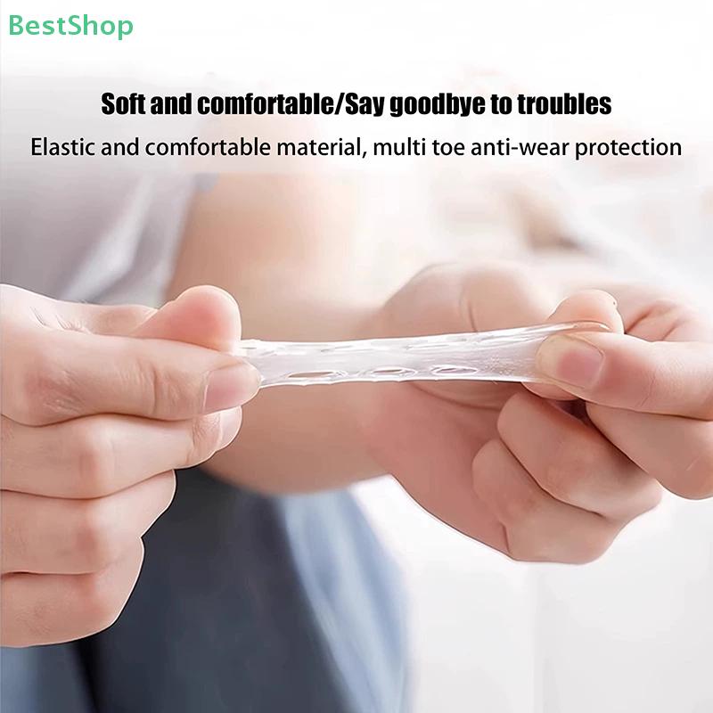 1Set Clear Silicone Toe Protectors Prevent Blisters Breathable Gel Toe Covers ComfortableElasticity Wear Resistant Toe Tube
