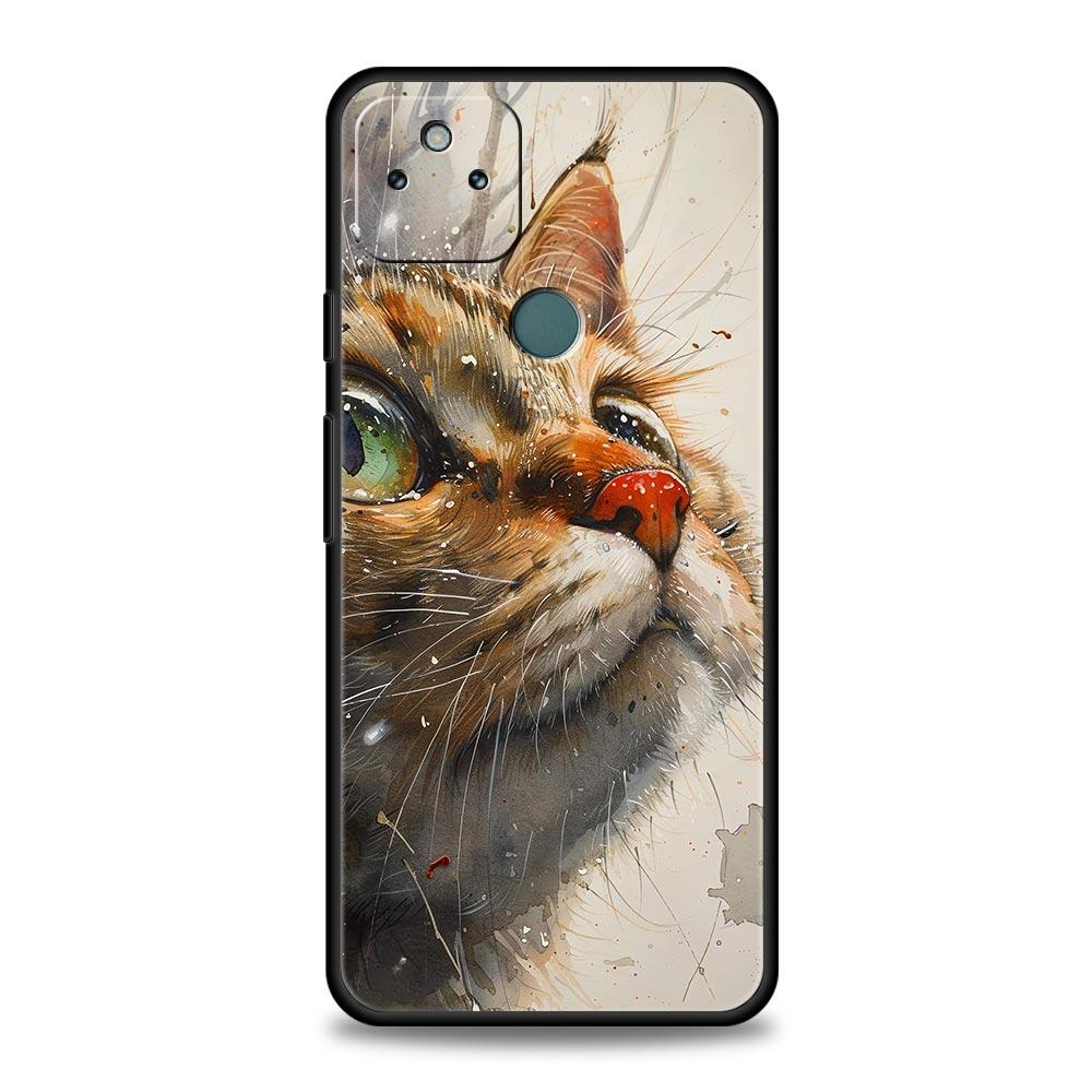 

Cute Cat Phone Case Cover for Google Pixel 10 9 8 7 6 9A 8A 7A 6A Pro Shockproof Soft TPU 10 Pro XL Shell Fundas Capas Coque Bag Pixel 6A