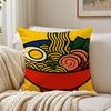 Ramen Pillow Japanese Retro Illustration Cushion Cushion Cover Pillowcase Antidustmite Living Room Sofa Decor Cushion Room