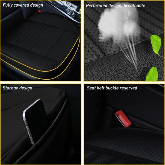 Car Front Cover Seat PU Leather Pad Breathable Cushion Mat Full Surround New