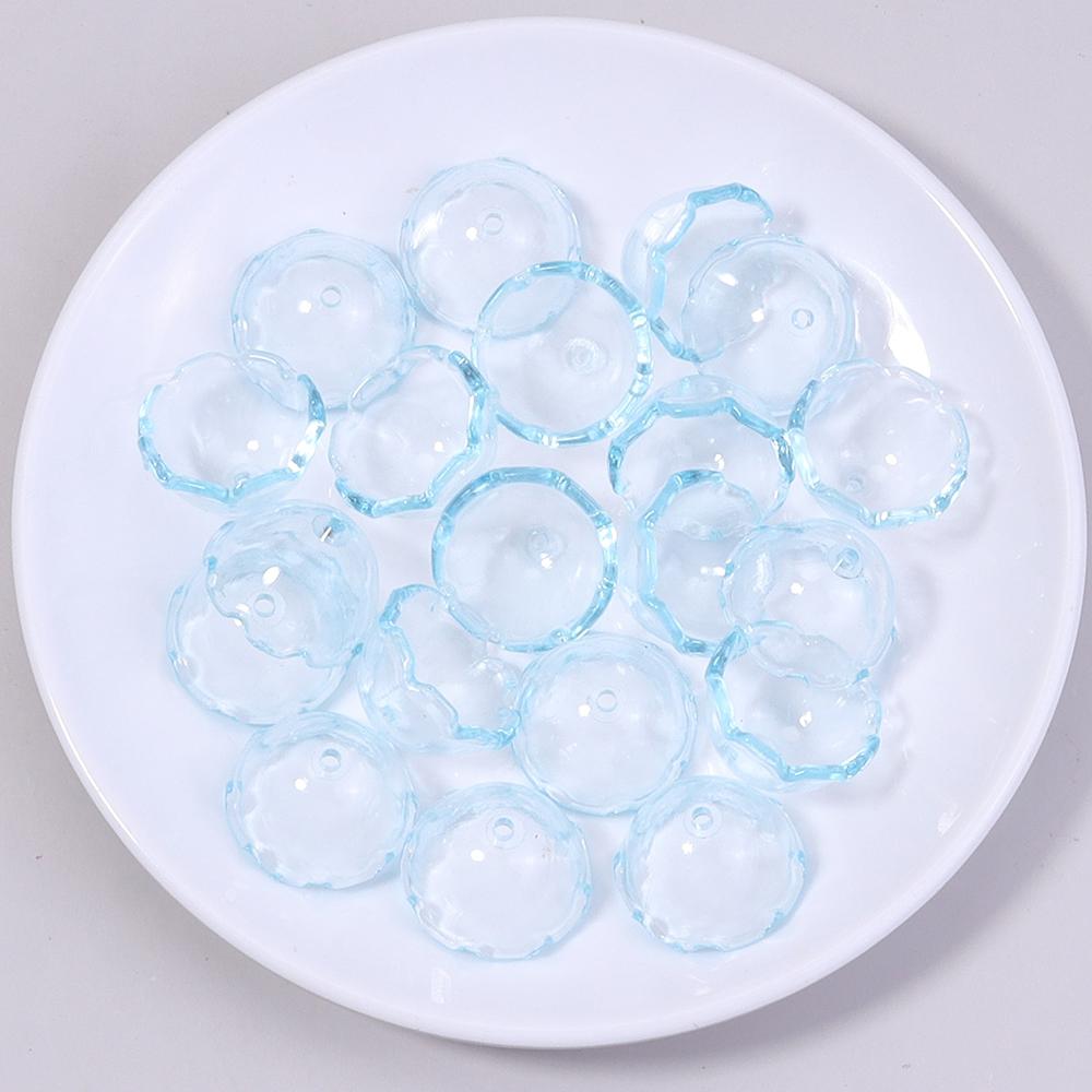 30pcs/lot Acrylic Wind Bell Beads Colorful Beads Caps Jellyfish Spacer Bead For DIY Charms Earrings Keychain Jewelry Accessories