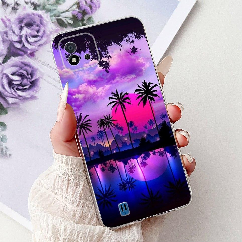 Cool Style Tiger Dragon Pattern Phone Case For Realme C11 2021 2020 C12 C15 Clear Soft Silicone TPU Back Cover RMX3231 Coques
