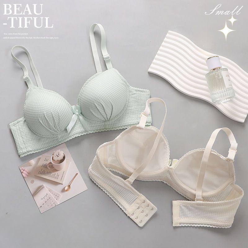 Wireless Bras Solid Backless Push Up Bras For Women's Bras Sexy Fashion Lady Bras Beauty Lingerie Girls Simple Bras 32/75AB Bra