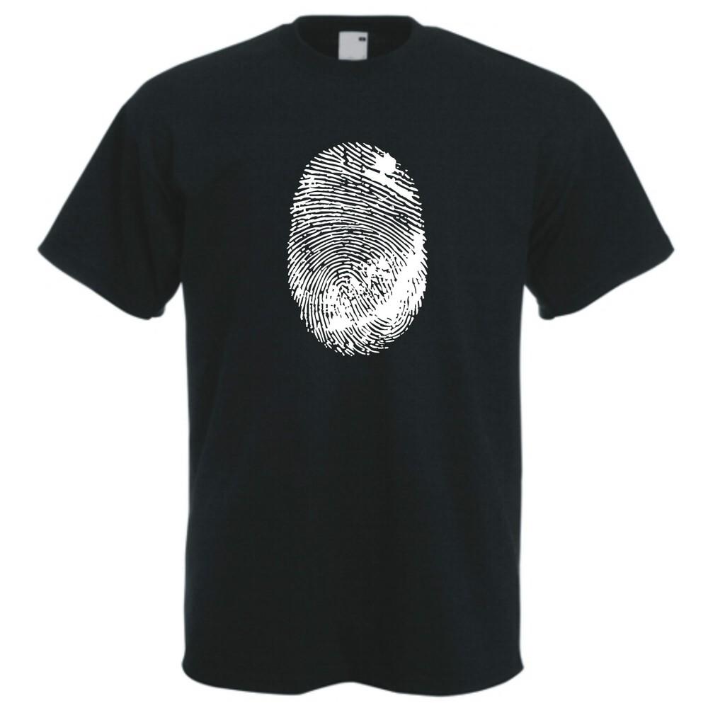 Fingerprint T-shirt CSI Crime Scene Miami New York LA Detective DNA Police T-shirt
