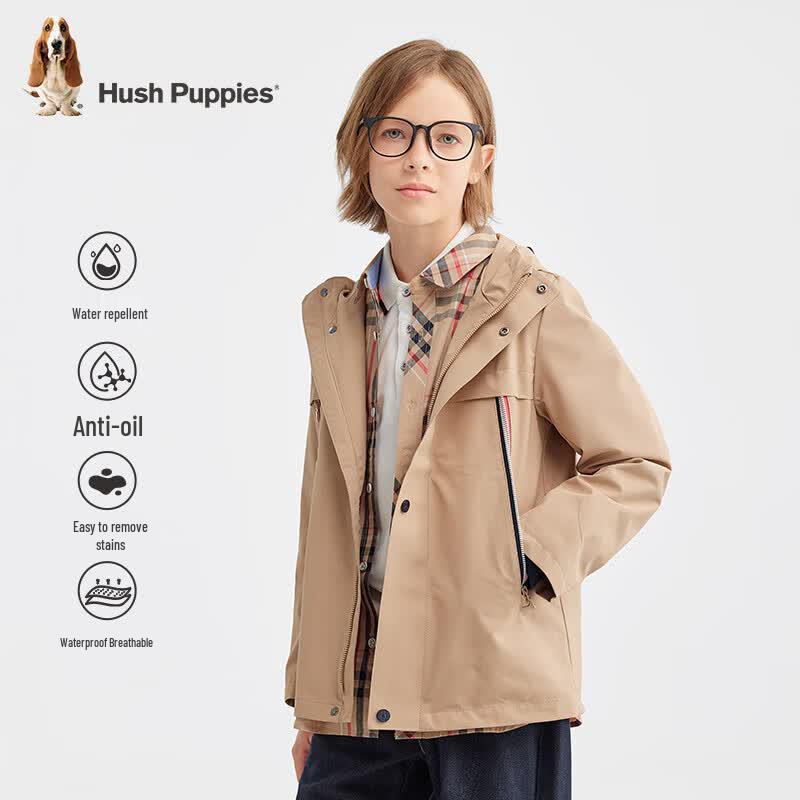 Мальчишеская ветровка с капюшоном Hush Puppies 3-Proof 130