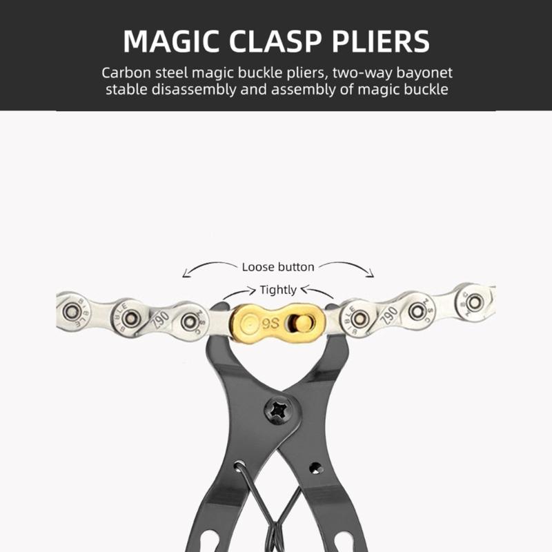 Potable Bicycles Chain Buckles Pliers Disassembly Installation Plier Repair Tool for Emergencies Repairs