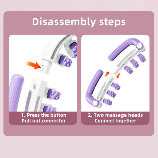 Leg Massage Roller Anti-Cellulite Lymphatic Drainage Deep Tissue Therapy Thighs Arm Back Shoulder Muscle Relaxation Massage Tool with 12 Rollers