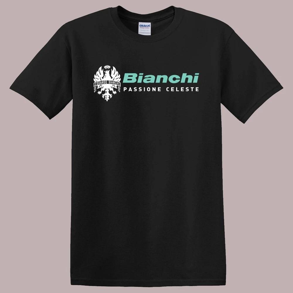 Bianchi Passione Celeste Men s Black T-Shirt Tee Top Unisex 3XL