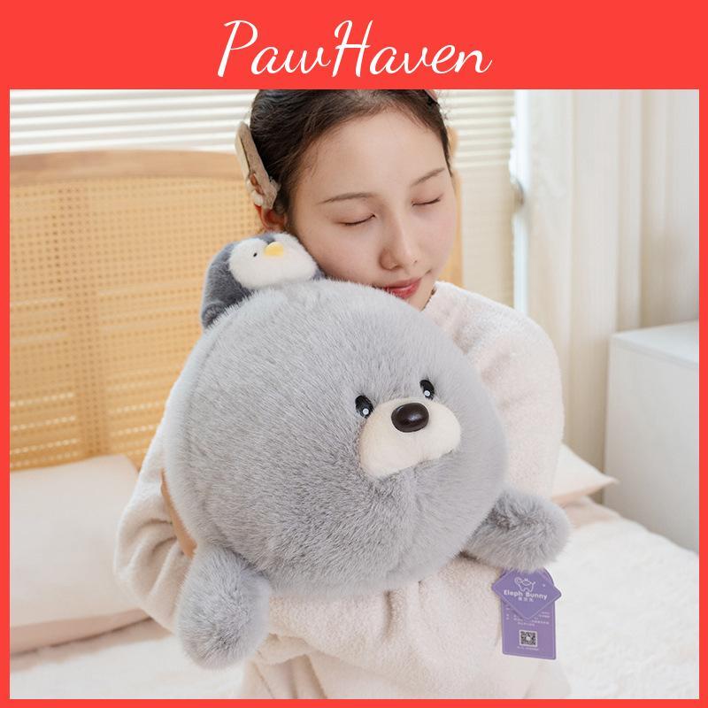 Sea Cuter Lion Animal Dolls With Penguin Design On Top Of The Head For Kids Gift