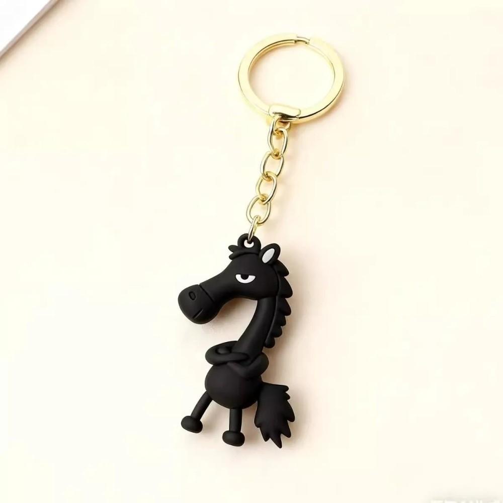 Chinese Mascot Dolls Keychain Accessories The Chosen Black Horse Bag Pendant  Christmas Gifts