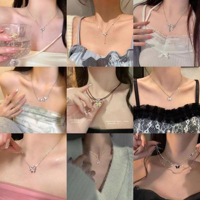 Schmetterlingsfee-Silberkette: Schicke, trendige, elegante Schlüsselbeinkette – süßes und cooles High-End-Accessoire