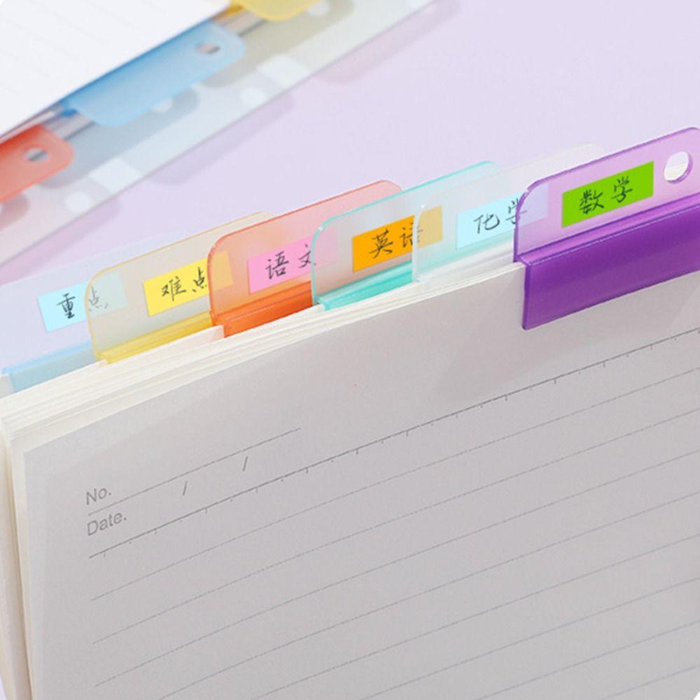 Candy Color File Classification Clamp Transparent Bookmark Clip High Quality Corner Clip  Student