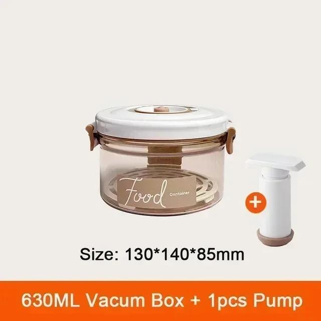 Food Vacuum Storage Box Sealed Kitchen Fresh-Keeping Box Large Capacity Food Transparent Storage Container with Vacuum Pump