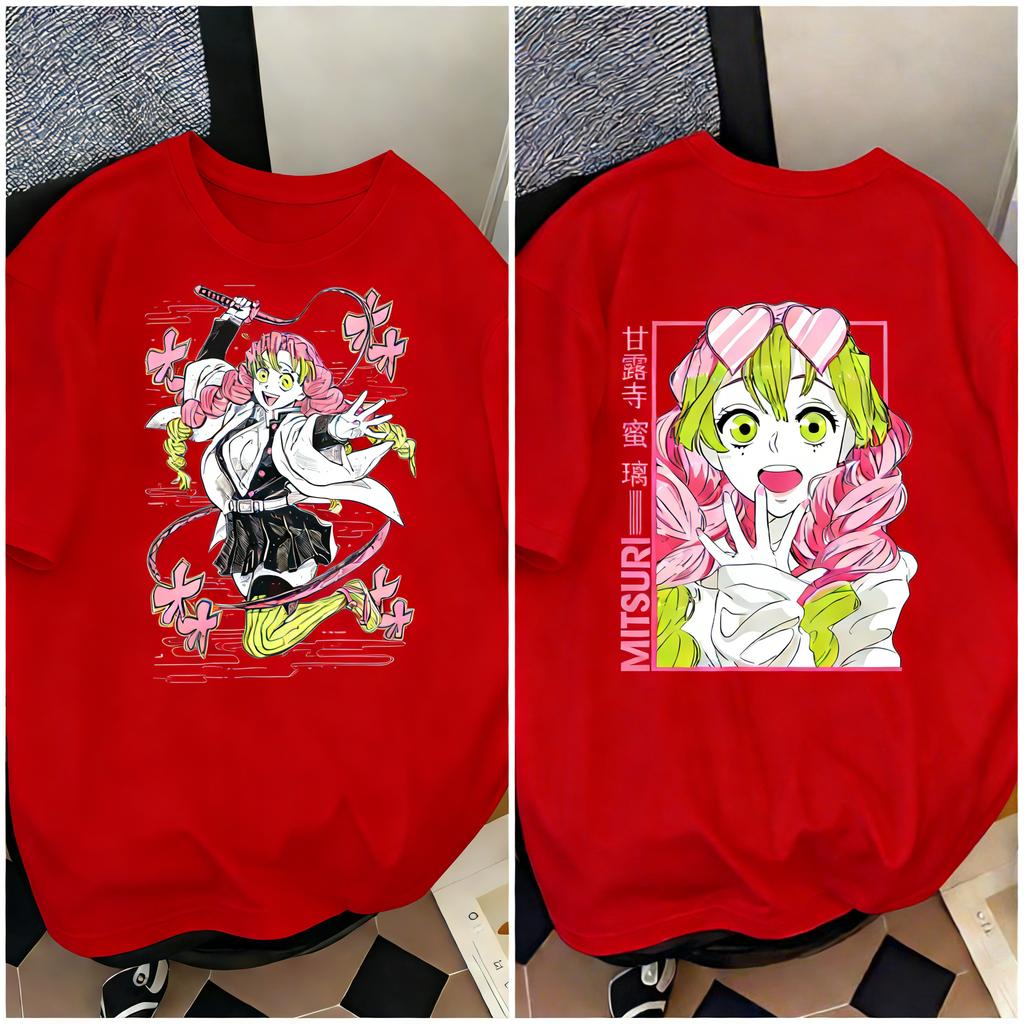 Plus Size Demon Slayer Anime Printed Unisex WomenTshirt Casual Parent Child Tops Fashion Harajuku Style Street Wear Y2K Summer
