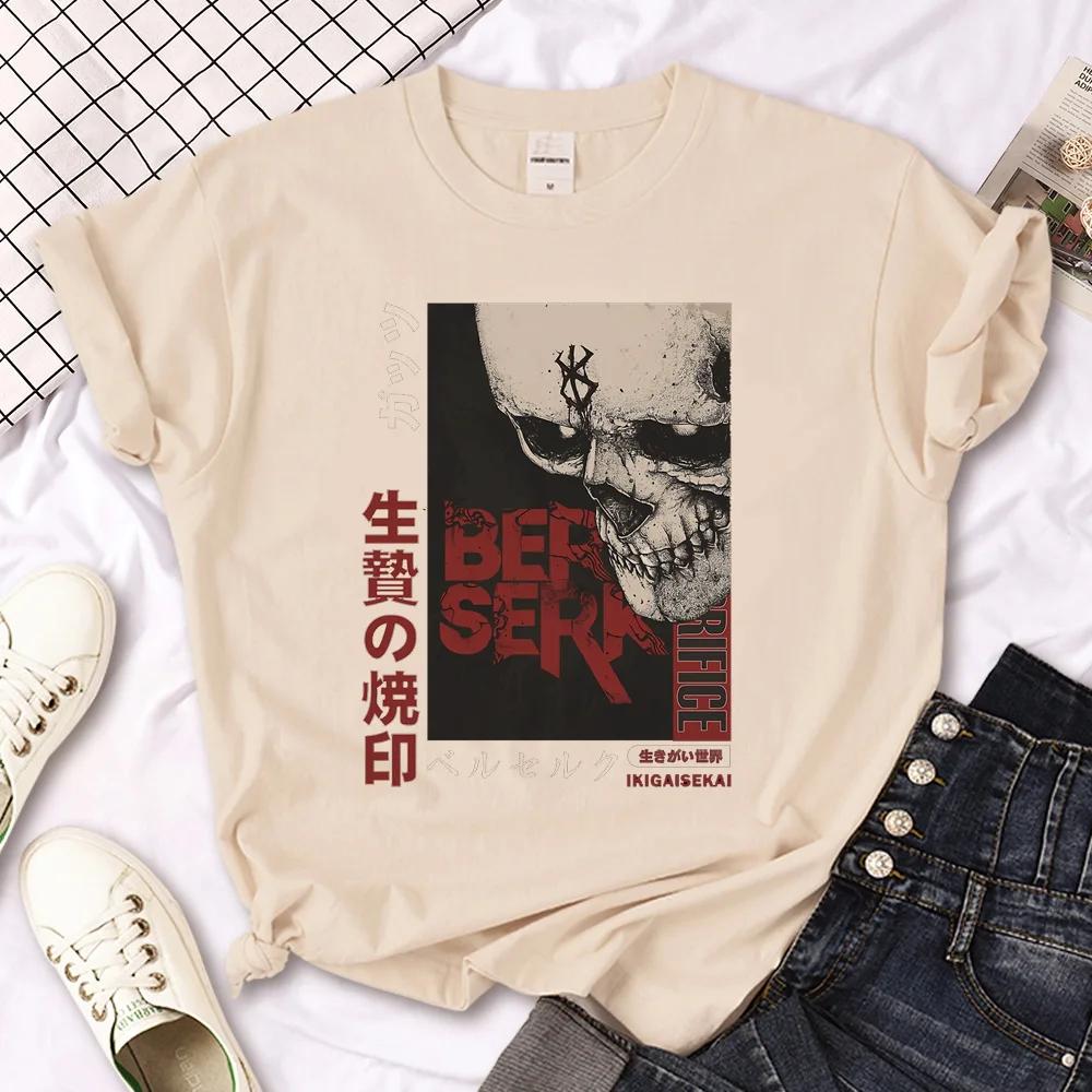Berserk Top Women Summer T Shirt Girl Manga Harajuku Designer Clothes