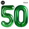 32 Inch Green Number Foil Balloons 0-9 Jungle Safari Theme Soccer Party Decor Kid Boy 1st Birthday Dinosaur Baby Shower Supplies
